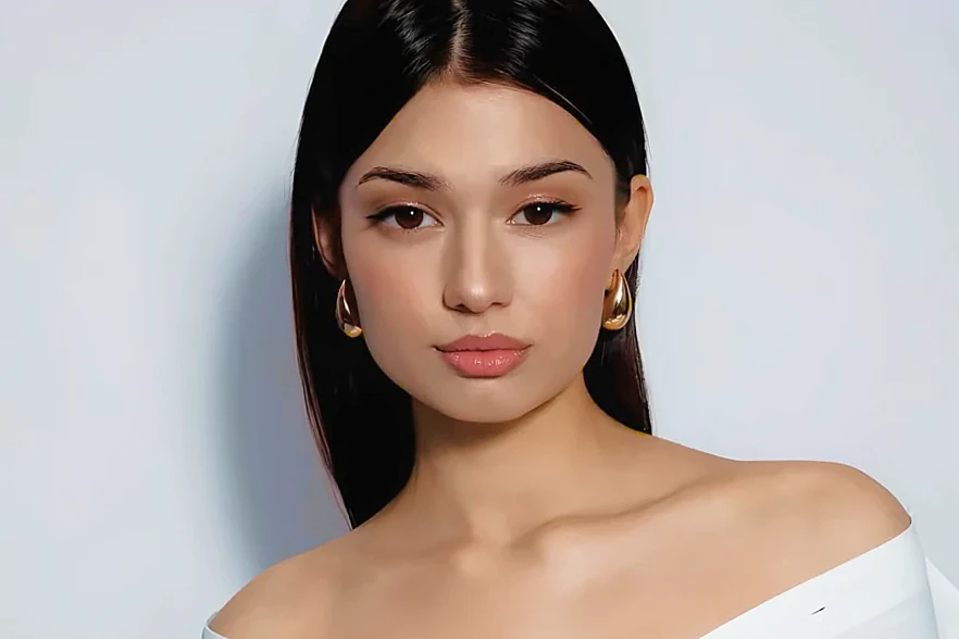bold earrings editorial portrait