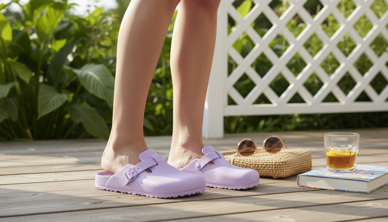 Birkenstock Lilac Slip-On Shoes for Women: Fit & Style